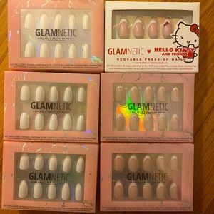 Glamnetic reusable press on nails. Lot of 6